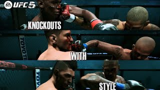 INSANE UFC5 KNOCKOUTS 🤯 [upl. by Dulsea]