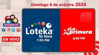 Loteka y la Primera en vivo 🎰 │Domingo 6 de octubre 2024 – 755 PM [upl. by Rhea]