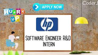 HP Internship  Software Engineer RampD  CoderJ [upl. by Ayatnahs]