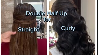 Double Half Up hairstyles for Bridesmaid 👱‍♀️👌 [upl. by Yelnek]