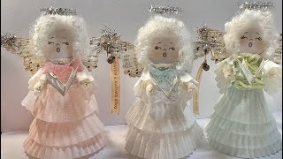 Saturday Morning Makes Vintage Christmas Angel Ornament JillianNorwood DIY Craft  Shabby Chic [upl. by Solberg515]