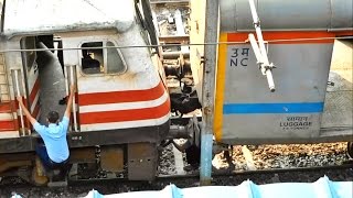 WAP5 Loco coupling  KANPUR SHATABDI Exp amp Departure from New Delhi [upl. by Mayhew]