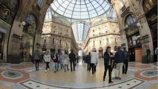 HD Shopping in Milano Galleria Vittorio Emanuele II at the Duomo [upl. by Keil]