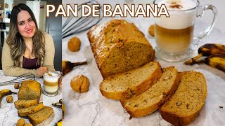 PAN DE BANANA Y NUECES  fácil y suavecito [upl. by Anelrihs]