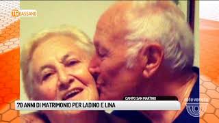 TG BASSANO 21112017  70 ANNI DI MATRIMONIO PER LADINO E LINA [upl. by Cadel]