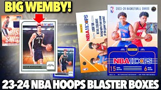 WE GOT A BIG WEMBY 😮🔥 202324 Panini NBA Hoops Basketball Retail Blaster Box Review x3 [upl. by Shipp]