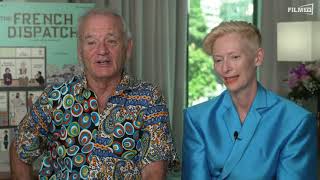 The French Dispatch Bill Murray amp Tilda Swinton Interview Englisch English 2021 [upl. by Edgard707]