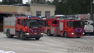 Storstockholms Brandförsvar 311820 311530 Brännkyrka utryckning SE  12016 [upl. by Dnaletak]