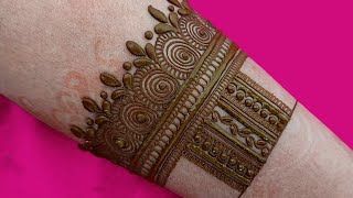 mehandi design stylish floral mehendi design ll modern classic mehndi ll front hand mhndi eid [upl. by Drareg]