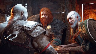 God of War Ragnarok  Kratos meets Thor amp Odin for the first time 4K [upl. by Aytak338]