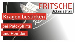 Hemdkragen und Kragen vom Poloshirt besticken  FSD 013 [upl. by Enillebyam984]