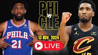 🔴LIVE  Cleveland Cavaliers Vs Philadelphia 76ers Full Game  NBA Live  NOV 13 2024  2K [upl. by Lomasi63]