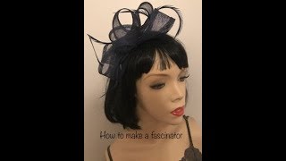 How to make a fascinator hat easy Millinery DIY loop headpiece tutorial for a Royal Wedding [upl. by Garwood]