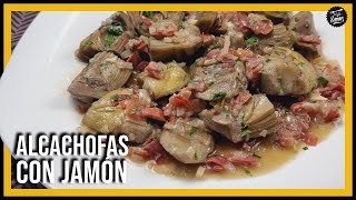 Alcachofas con Jamón 🍀 Receta fácil y sana [upl. by Ybrek]