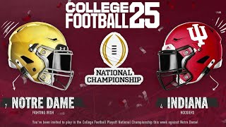 Indiana vs Notre Dame  CFP National Championship College Football 25 [upl. by Anaytat]