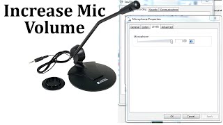 Change your Microphone Volume Settings with Windows 7 10 11 [upl. by Aryamo]