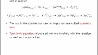 Net Ionic Equations and Spectator Ions [upl. by Ingham545]