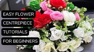 How to make a posy flower arrangement with oasis DIY flower centrepieces The Easy Beginners Guide [upl. by Yensehc463]