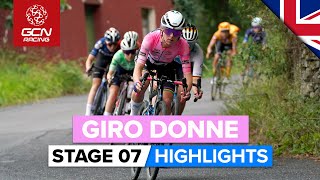 Attacks Fly On The Final Climb 💥  Giro Donne 2023 Highlights  Stage 7 [upl. by Oinota317]