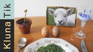 Special EASTER eggs for lunch Kluna Tik Dinner 60  ASMR eating sounds no talk [upl. by Anilag439]