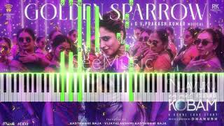 Golden Sparrow Song Piano notes  Nilavuku enmel ennadi kobam  Dhanush  Gv prakash goldensparrow [upl. by Allicserp297]