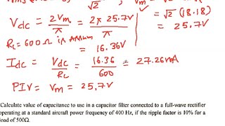 Problems on Rectifiers and Filters [upl. by Nolita]