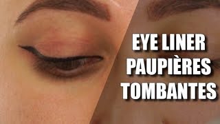 Comment faire un trait d’eyeliner sur paupière tombante la bonne méthodeColashood2 [upl. by Zarihs]