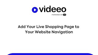 Add Your Live Shopping Page to Your Website Navigation [upl. by Aneej]