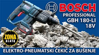 Bosch GBH 180LI Akumulatorska Udarna Bušilica za Beton  Elektropneumatski Čekić 18V 2J Brushless [upl. by Rebak]