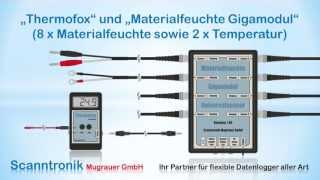 Datenlogger  Thermofox Universal Materialfeuchte Gigamodul und Elektroden [upl. by Reichel]