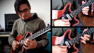 Lazing on a Sunday Afternoon QueenBrian May Cover  3 Part Harmonies Guitar Solo by Dani Marcos [upl. by Zebe]