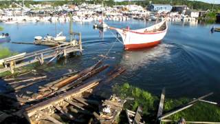 Schooner Ardelle  Traditional Essex Side Launch [upl. by Erbua]