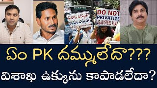 Vizag Steel Plant Ptotests  ప్రతిపక్షంలో ఉన్నప్పుడు ఊగిపోయిన PK ఇప్పుడెక్కడ  పారిపోయాడా [upl. by Retsbew]