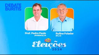 DEBATE DOS CANDIDATOS DE BURITIS MG 2024 [upl. by Ewnihc]