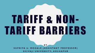 Tariff And Non Tariff Barriers [upl. by Parette589]