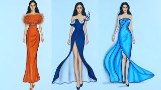 Fashion illustration compilation speed drawing [upl. by Haldane124]