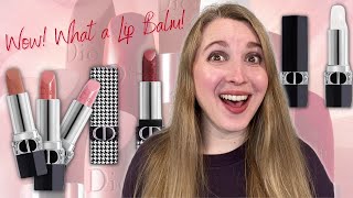 NEW DIOR LIP BALMS  MATTE amp SATIN  Swatches amp Comparisons with Chanel Hermes amp More [upl. by Lauralee]