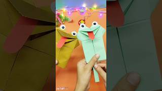 Lets Make Paper Frogs 🐸🐸 craft frogs papercraft shortvideo [upl. by Joash]