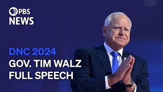 WATCH Tim Walz delivers pep talk in full speech at 2024 Democratic National Convention [upl. by Javier]