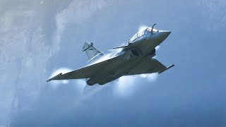 FAST Dassault Rafale B amp C Displays in the Swiss Alps Take Off High Speed FlyBys amp Low Landing [upl. by Aicela]