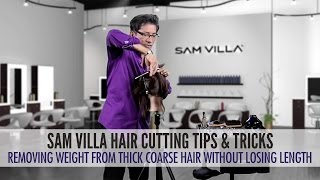 How To Remove Weight From Thick Coarse Hair Without Losing Length [upl. by Annahahs]