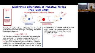 quotLaser cooling and trapping of neutral atomsquot Prof Serge Haroche Lecture 11 part 1 [upl. by Baras292]