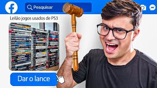 COMPREI vários JOGOS de PS3 em um LEILÃO no FACEBOOK [upl. by Pearle]