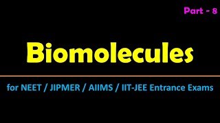 Chemistry  Class 12  Biomolecules MCQs Part 8  NEETJIPMER AIIMS… [upl. by Bernardi]