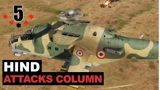 MI24P Hind Helicopter Gunship Attacks Column  DCS [upl. by Engedi345]