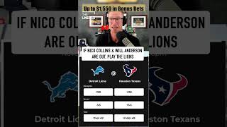 NFL Week 10 Best Bets Lions vs Texans  Sunday Night Football [upl. by Apicella]