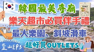 釜山必去景點🔥EP3！行程攻略，小地圖帶你走！樂天超市必買伴手禮🙋‍♀️｜超刺激滑坡車skyline luge｜韓國最美海東龍宮寺😍｜佔地最大🎈樂天世界｜必逛OUTLETS｜Busan Korea [upl. by Eleanora]