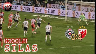 Partizan Crvena zvezda 04 SILAS gol Reakcija sa tribina [upl. by Richart]