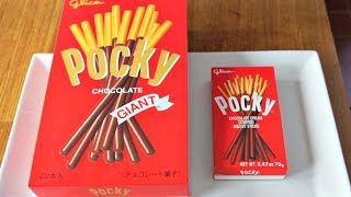 GIANT Pocky VS Pocky  VERSUS [upl. by Animlehliw]