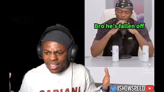 ishowspeed reacts to Ksi saying he has fell off [upl. by Hook710]